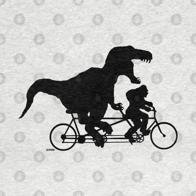 Gone Squatchin cycling with T-Rex by NewSignCreation